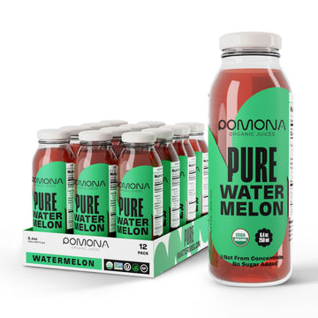 Pomona Organic Juices Pure Watermelon Juice, Cold Pressed Organic Juice, Non-GMO, No Sugar Added, Not from Concentrate, Gluten F