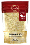 Spicy World Bulgur Coarse #3, 4 LB Bag | Excellent USA Grown Bulgur Wheat for Tabouleh | 100% Natural & Pure | Great for Vegan R