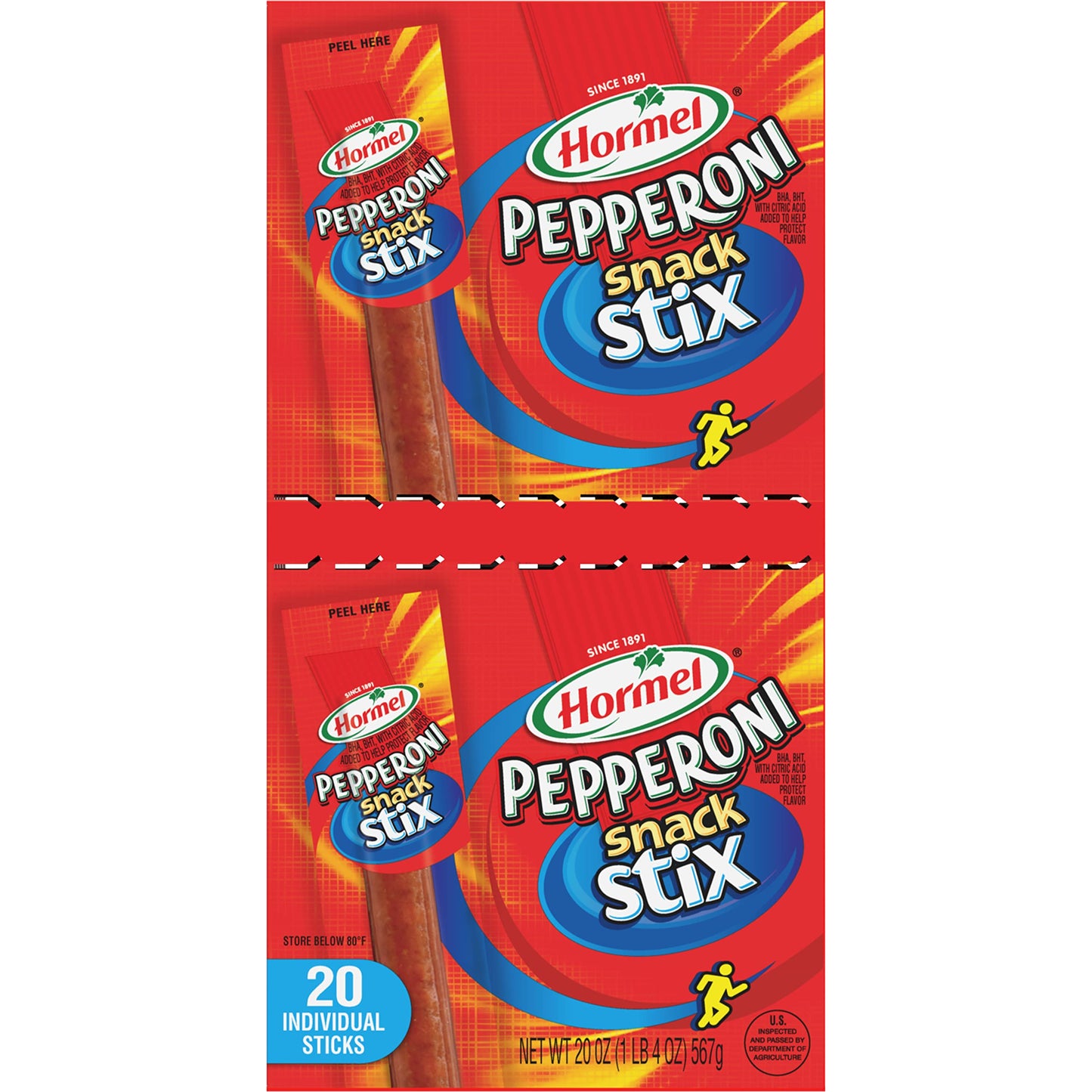 HORMEL Pepperoni Snack Stix, 20 oz. (20 individually wrapped 1 oz. sticks)