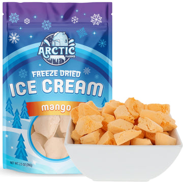 Arctic Farms Freeze Dried Ice Cream Bits Bagged And Boxed - Does Not Melt (Mango, 2.5Oz)