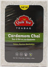Quiktea Cardamom Tea Bags - 72 Count Single Box - All Natural Preservative Free Tea Bags Made With Single Origin Assam Teas