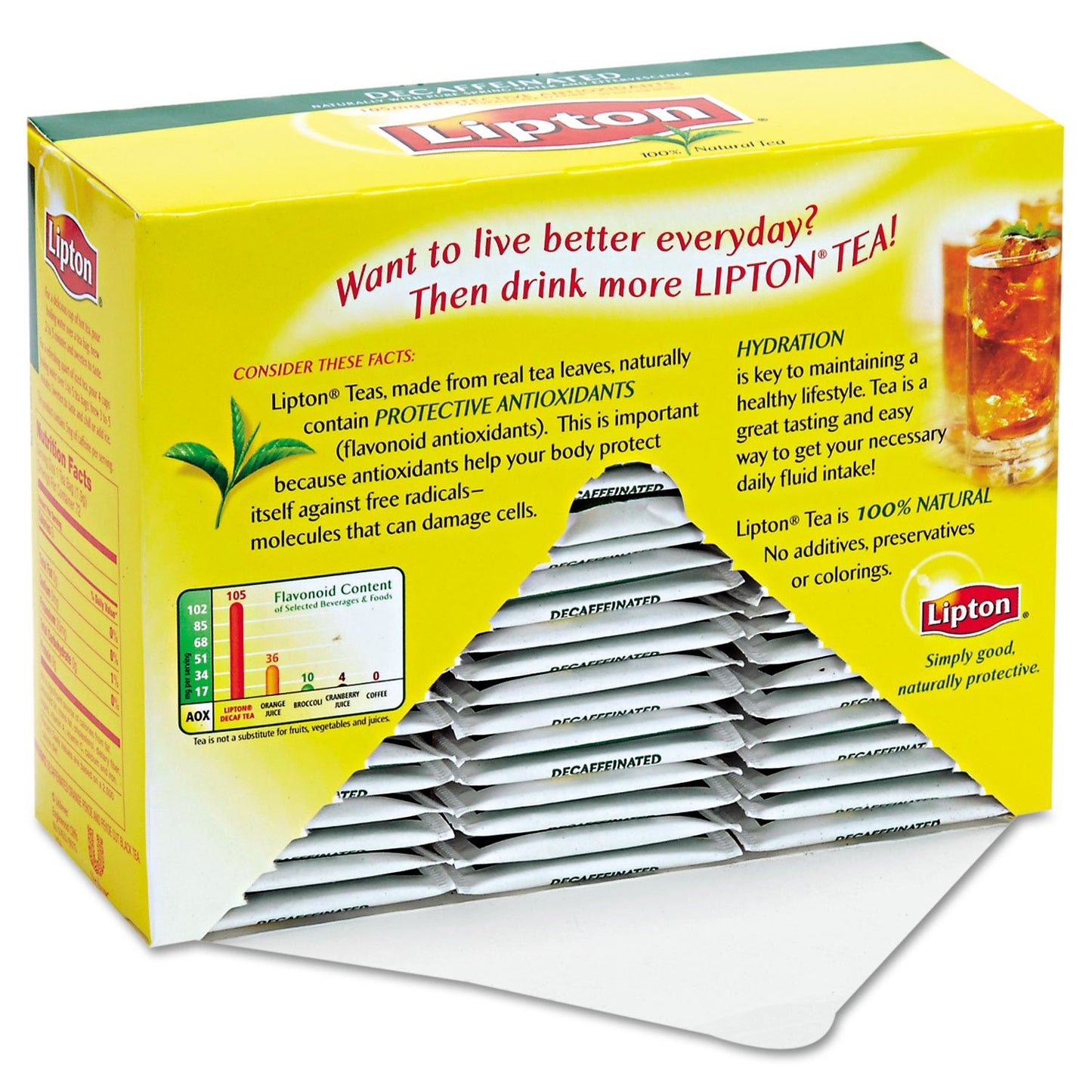 Lipton Hot Tea Black Decaffeinated 72 Count