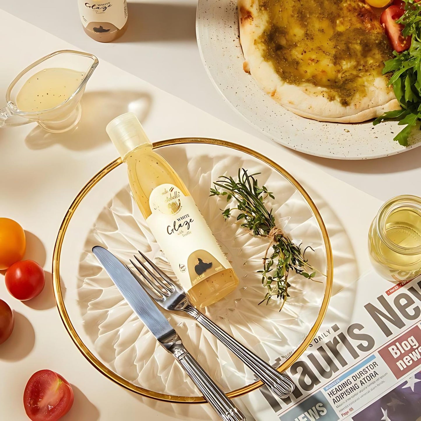 Truffle Balsamic Vinegar Glaze 5.07 Fl.Oz. (150Ml) - Fondo Montebello, Truffle Flavored White Glaze With Balsamic Vinegar Of Mod