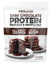PEScience Protein Pancake & Waffle Mix, Dark Chocolate, 15g High Protein Snacks, Whey and Casein Blend, 12 Servings, Just Add Wa