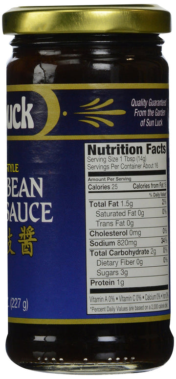 Sun Luck Sauce, Black Bean Garlic, 8-Ounce (Pack of 6)