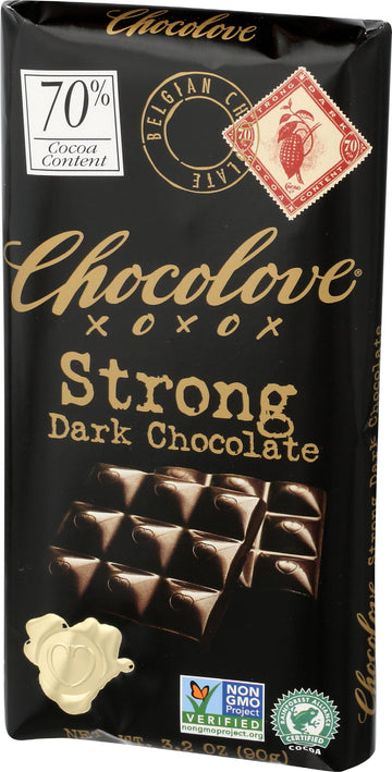 Chocolove Strong Dark Chocolate, 3.2 Oz