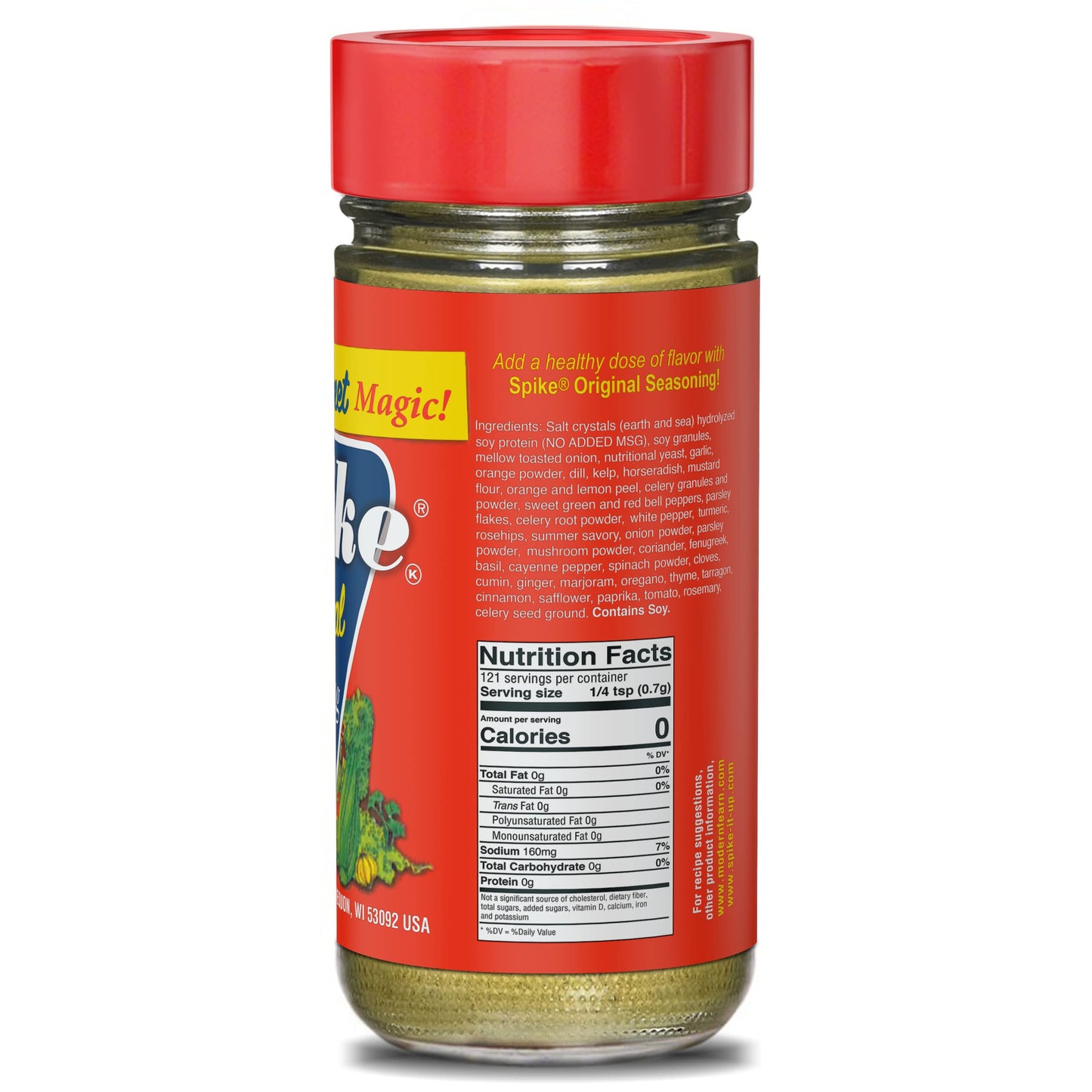 Spike Original All-Purpose Seasoning, All Natural, Low Sodium, No Sugar, No Msg, Zero Calories, Vegan (6 Pack - 3 Oz Each)