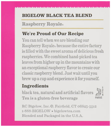 Bigelow Tea Raspberry Royale 20 Bags (Pack Of 12)