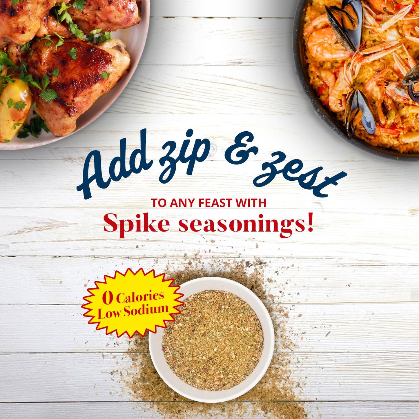 Spike Original Gourmet Magic Seasoning Salt Blend - All-Purpose Seasoning for Cooking, 7 Oz (Pack of 2)