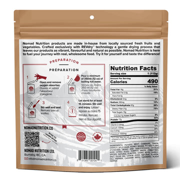 Nomad Nutrition Ukrainian Borscht | Instant Freeze Dried Backpacking & Camping Food | Plant-Based, Non-Gmo Hiking Meals With High-Energy, Vegan, Gluten-Free | 112G - 1 Pack