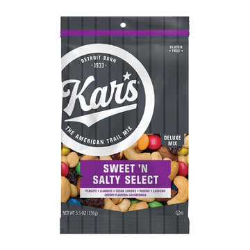 Kars Nuts Sweet N Salty Select Trail Mix, 5.5 oz - Grab & Go Bags, Individual Snack Packs (Pack of 12), Gluten-Free Trail Mix Sn