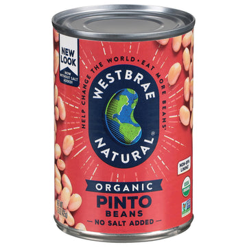 Westbrae Natural Organic Pinto Beans, No Salt Added, 25 Oz (Pack Of 12)