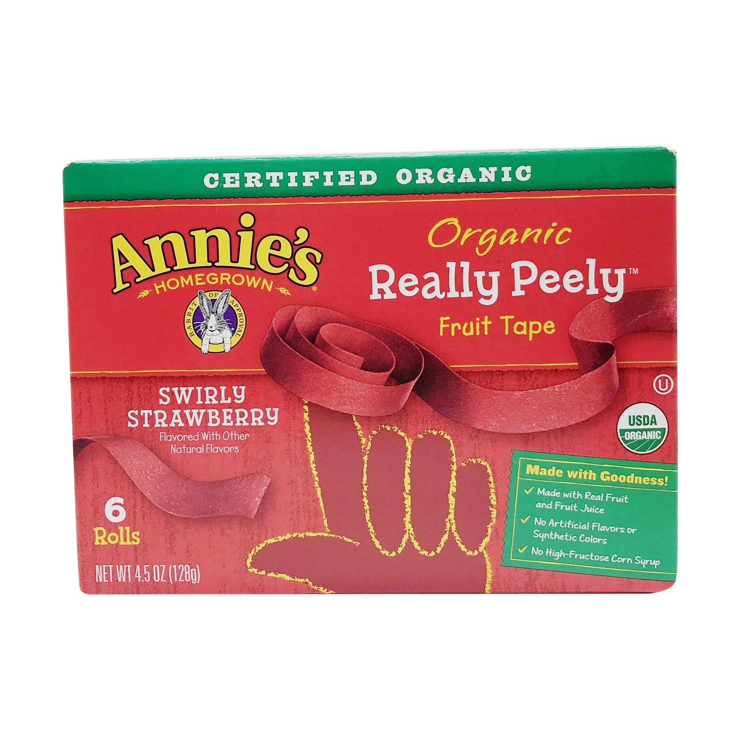 Annie'S Homegrown Organic Swirly Strawberry Fruit Tape, 4.5 Oz