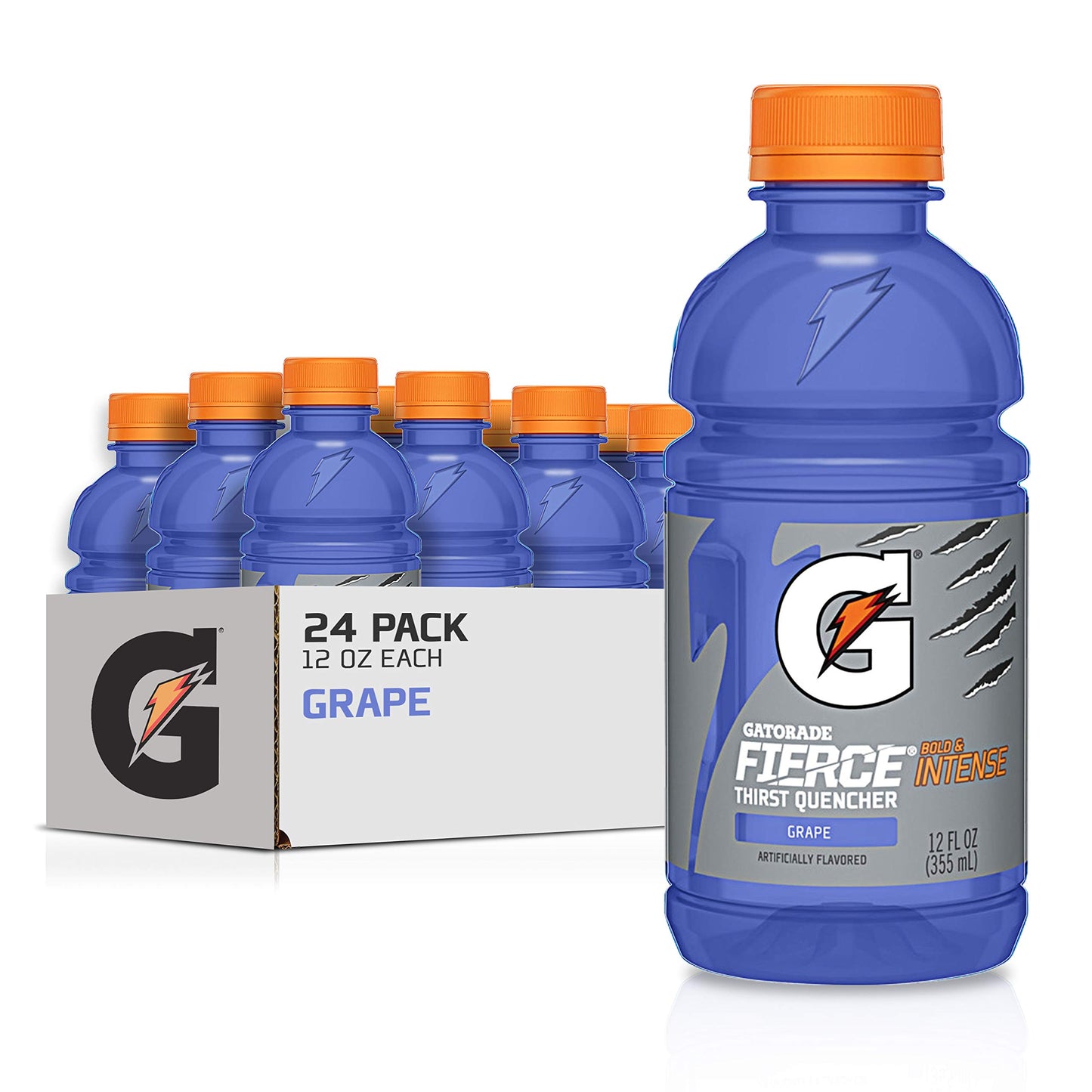 Gatorade Fierce Thirst Quencher Grape 12 Ounce Bottles (Pack Of 24)