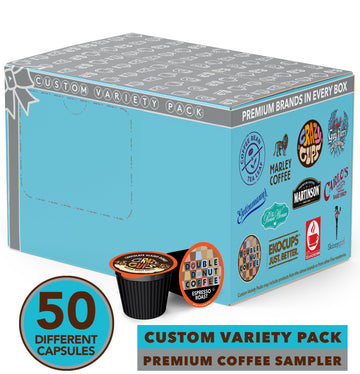 Coffee Variety Pack Sampler, Single Serve Cups For The Keurig K Cup Brewer, 50 Count
