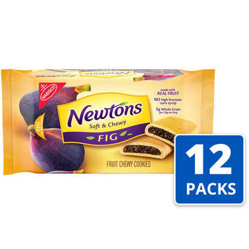 Fig Newtons Soft & Fruit Chewy Fig Cookies, 10 oz Packs, 12 Count - Delicious Fig Bars for Snacks & Desserts