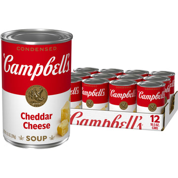 Campbell'S Condensed Cheddar Cheese Soup, 10.5 Ounce Can (Pack Of 12) (Packaging May Vary)