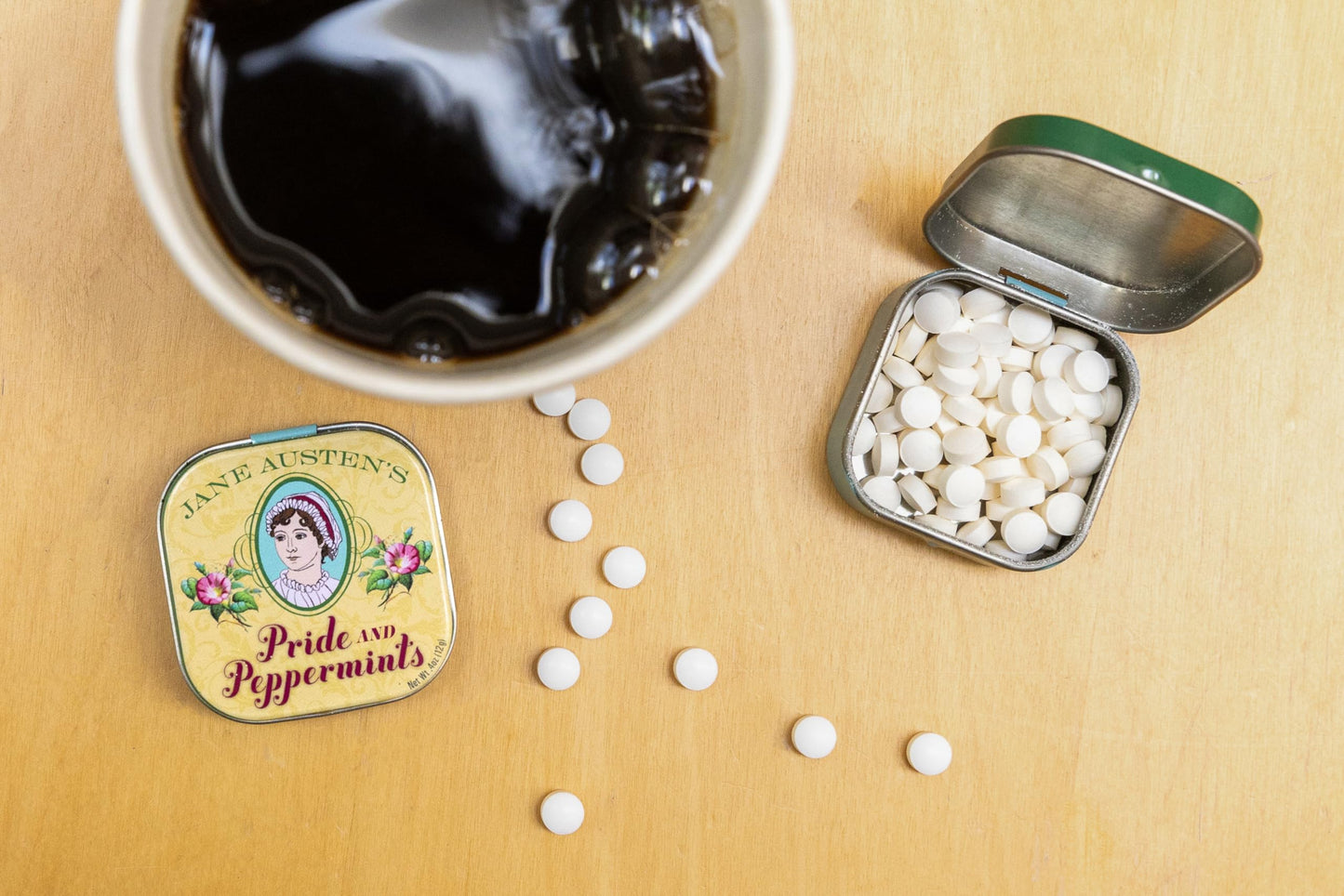 The Unemployed Philosophers Guild Jane Austen Pride And Peppermints Breath Mints, 1 Tin, Net Wt .4Oz (12G)