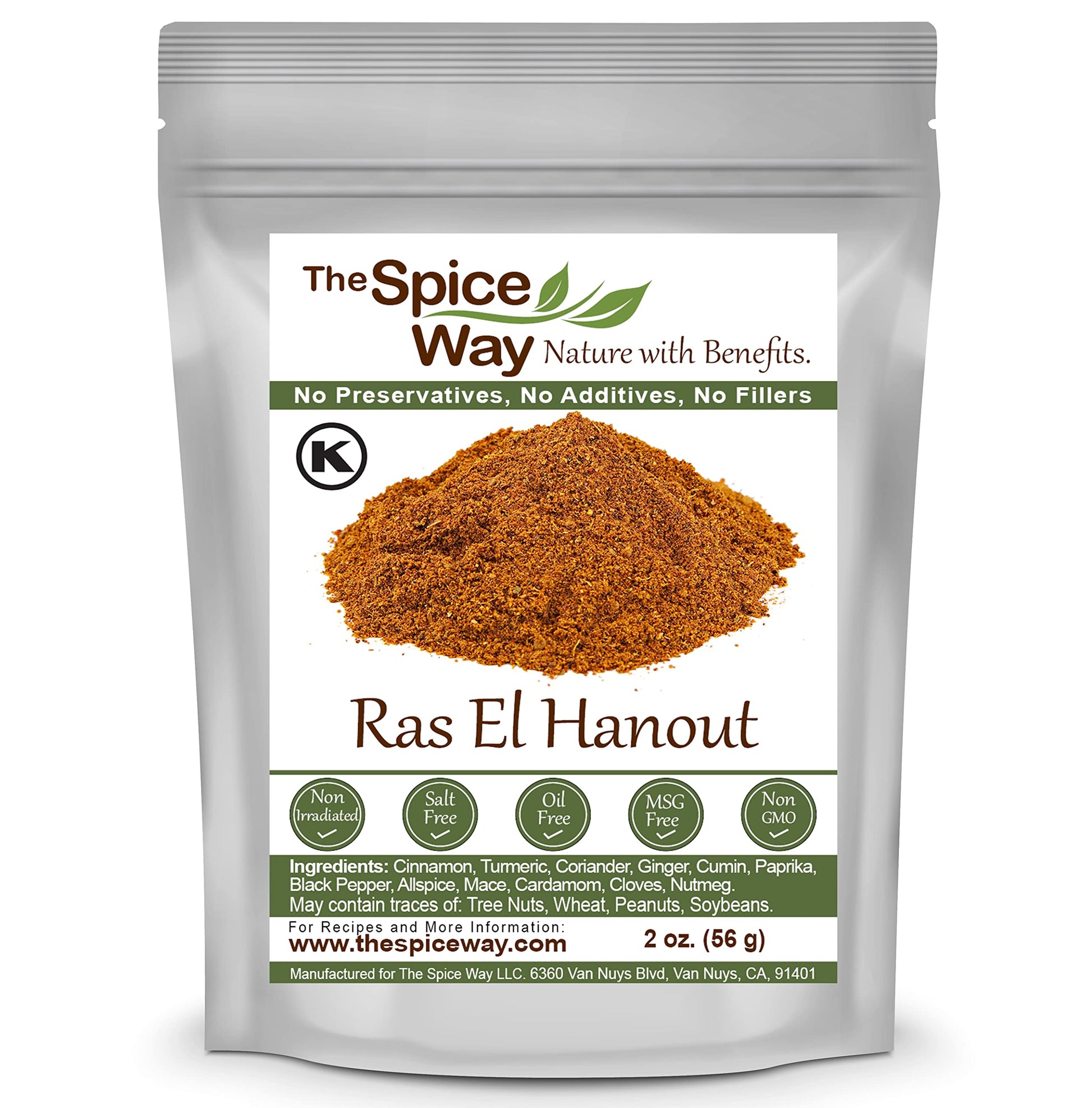 The Spice Way - Ras El Hanout Moroccan Meat Spice Blend Salt Free (Meat Seasonings) No Additives, No Preservatives, Just Spices