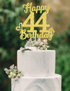 44 Birthday Cake Toppers-Gold Glitter, 44th Cake Topper for Men,44 Cake Topper For Women, 44th birthday decorations,44th Birthda