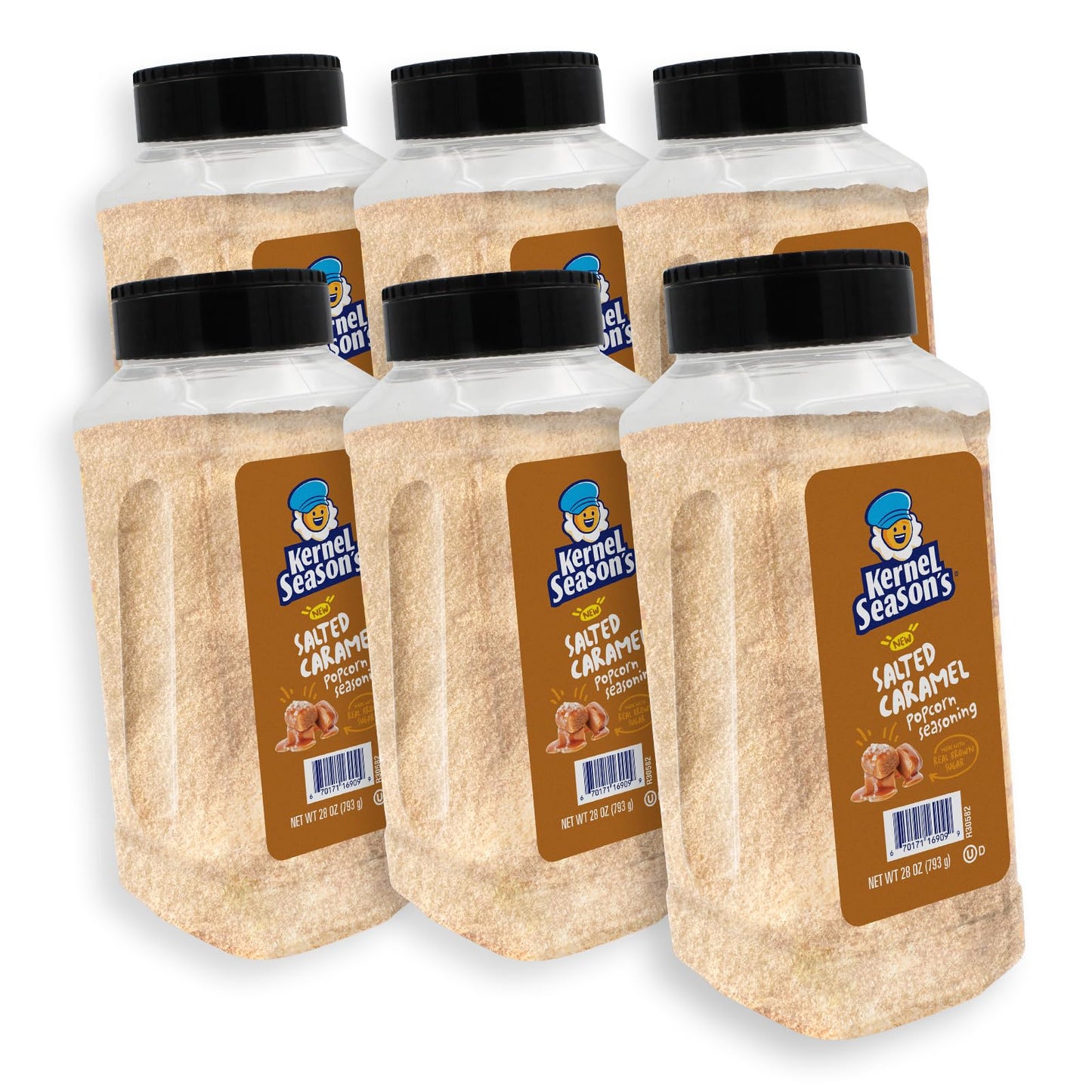 Kernel Seasons Popcorn Seasoning, Salted Caramel Flavor, 30 Ounce (Pack of 6)