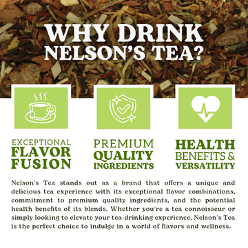 Nelson'S Tea Raspberry Chocolate Truffle - Loose Leaf Black Tea With Raspberry Leaf, Rooibos, Truffle Essence, Carob Beans, Hibi