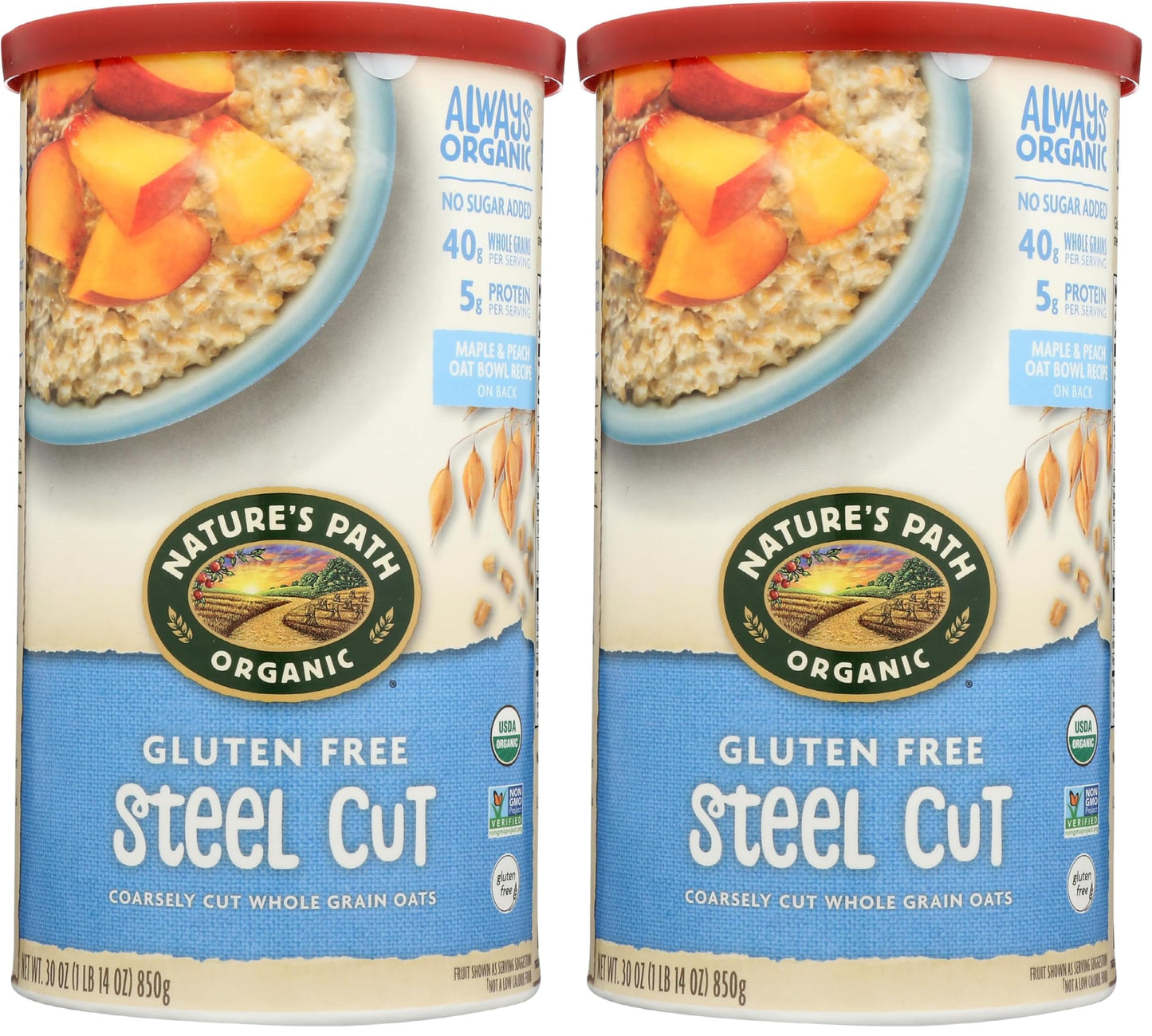 NATURES PATH OATS GF STEEL CUT ORG 30 OZ (Pack of 2)