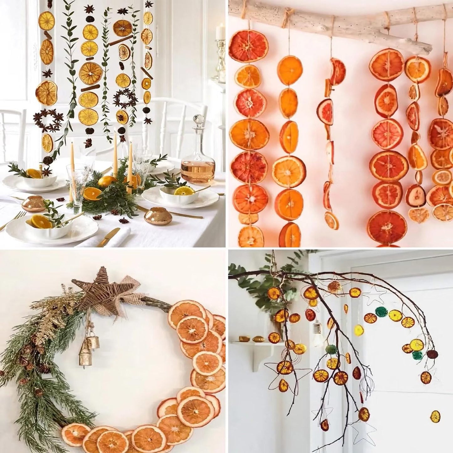 Dried Orange Slices, Dehydrated Orange Slices For Cocktails Garnish/Fruit Tea/Baking/Garland/Crafts, 100% Natural No Additives N