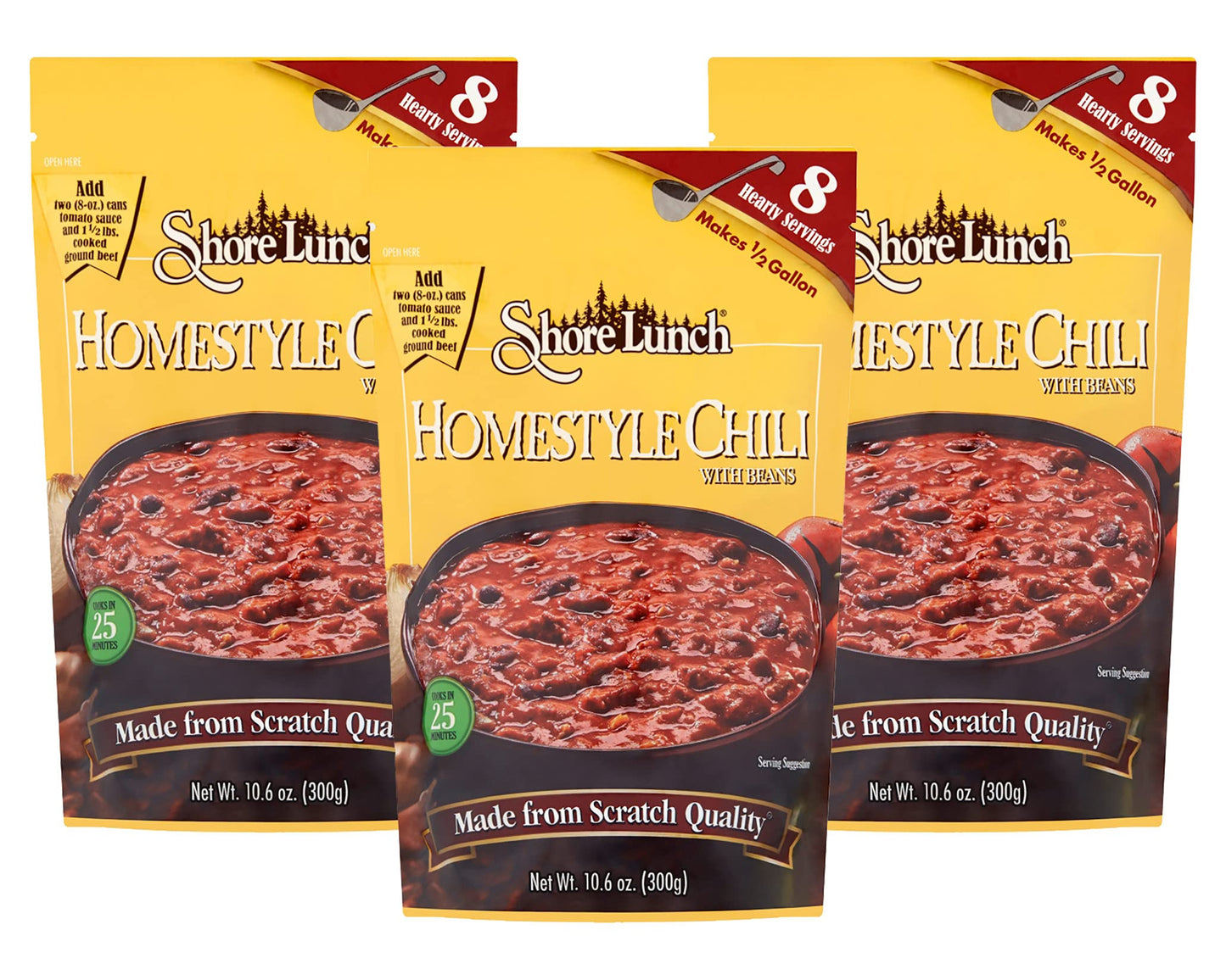 Shore Lunch Homestyle Chili With Bean Mix, 10.6000-Ounce (Pack Of 3)