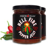 JENKINS JELLIES Hell Fire Hot Pepper Jelly - Sweet & Spicy Jalapeño - Gluten Free, Vegan - 2 x 11 Ounces