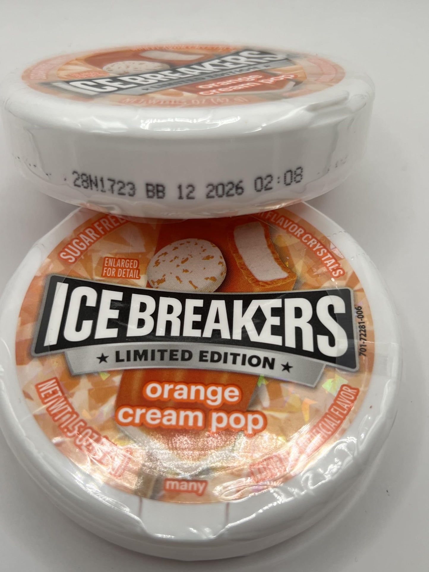 Ice Breakers Orange Cream Pop Mints, Sugar Free, 1.5 Oz, 3 Pack