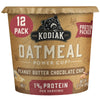 Kodiak Cakes Instant Oatmeal Cups, Peanut Butter Chocolate Chip, High Protein, 100% Whole Grains, (12 Cups)