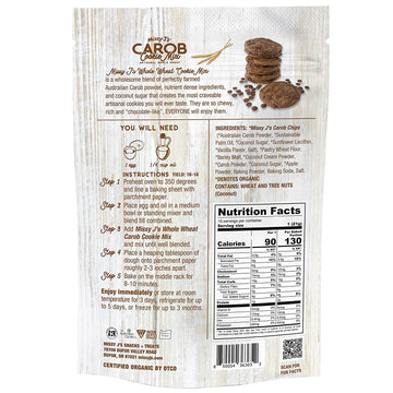 Missy Js Organic Carob Cookie Mix, Healthy Vegan Snack, Caffeine Free, 12 Oz, 6 Pack