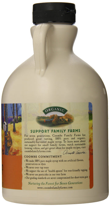 Coombs Family Farms Maple Syrup, Organic Grade A, Amber Color, Rich Taste, 32 Fl Oz