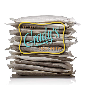 GRADYS COLD BREW, New Orleans Style, 100% Arabica Ground Coffee & Chicory Pouches, 12 Bundles of 4 Easy-to-Brew Bean Bags, Makes