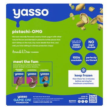 Yasso Frozen Greek Yogurt Bars Pistachio Brittle Bars 4 Count for a ridiculously creamy frozen snack made with the goodness of g