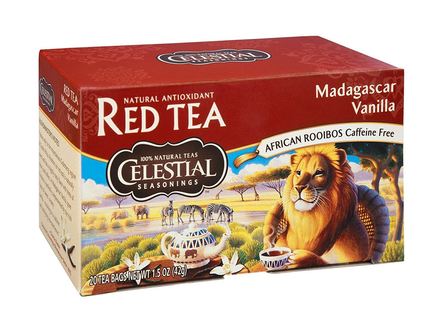 Celestial Seasonings Rooibos Tea, Madagascar Vanilla 20 ea ( Pack of 12)