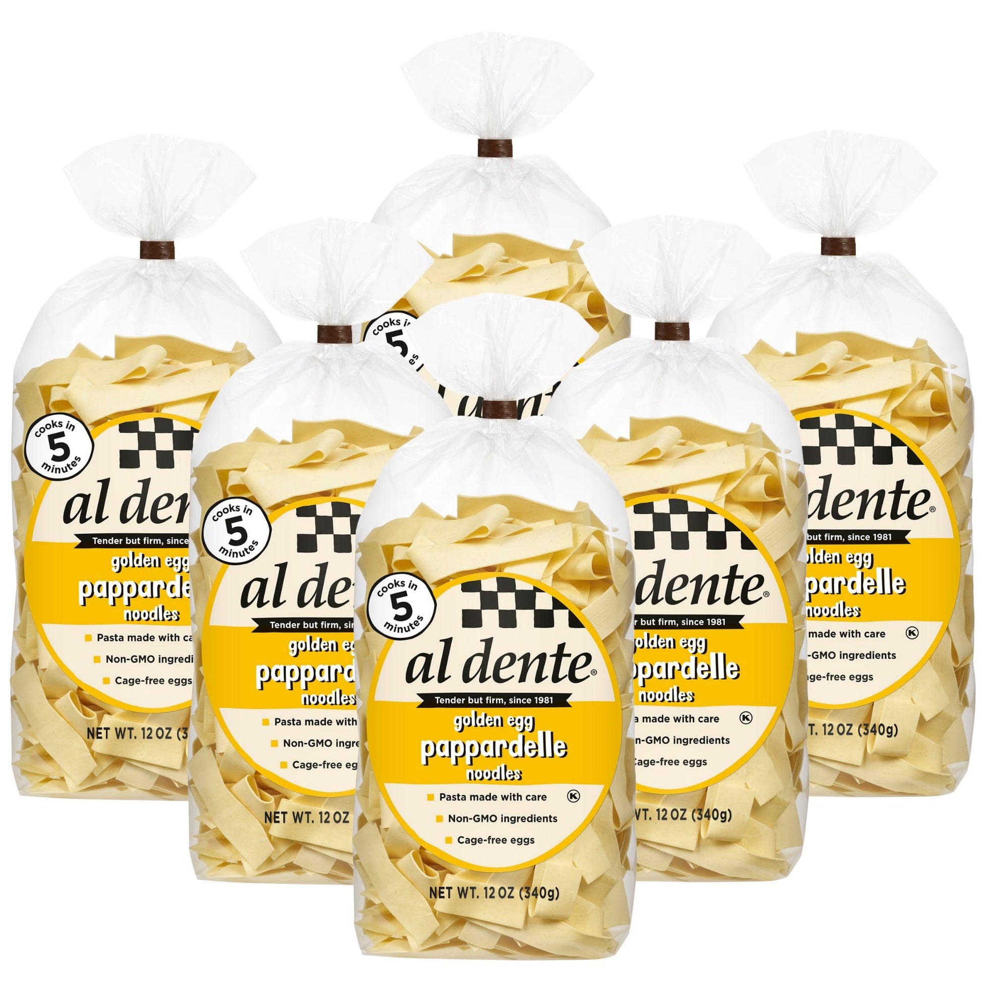 Al Dente Pappardelle, Golden Egg, 12-Ounce (Pack Of 6)