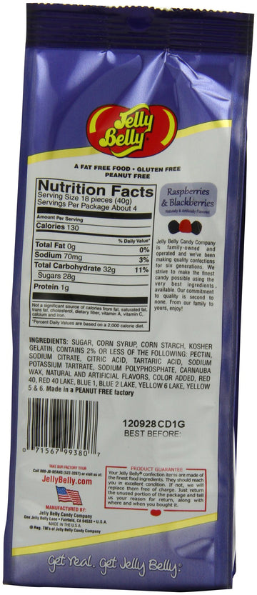 Jelly Belly Gift Bag, Raspberries And Blackberries