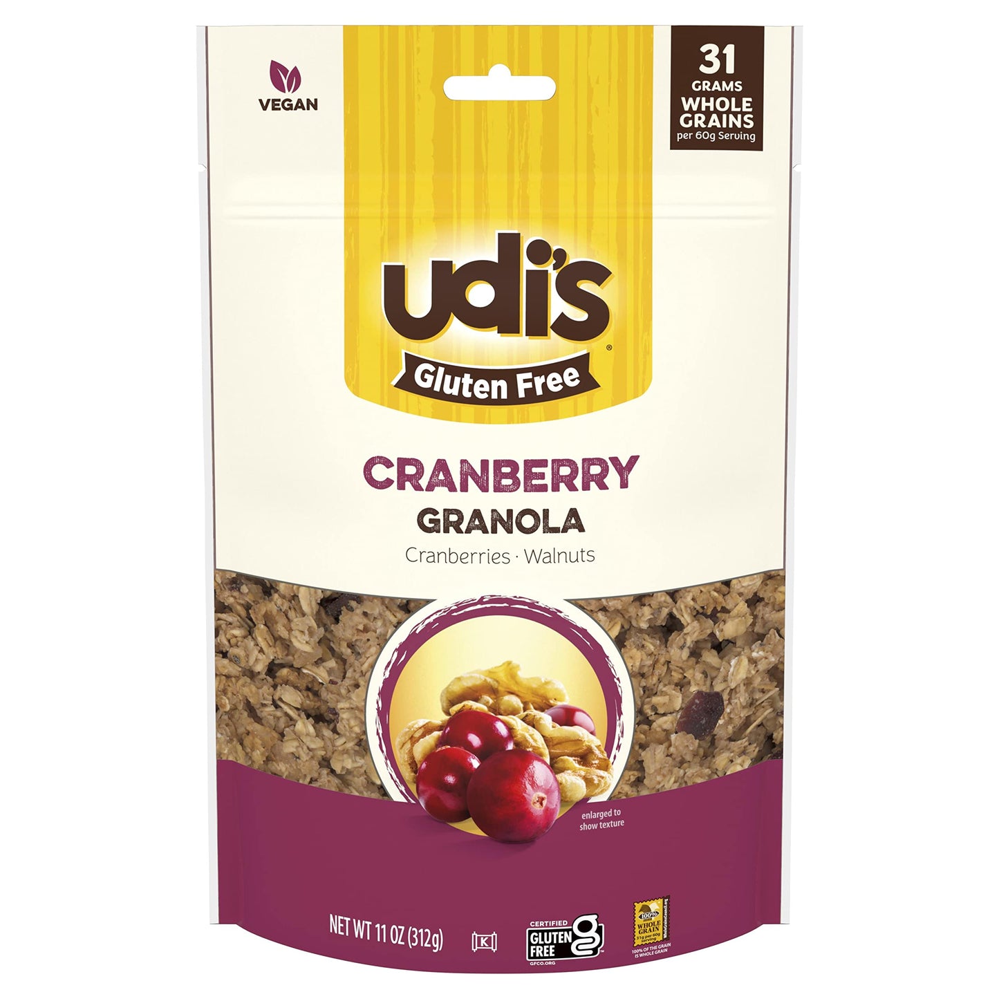 Udi'S Gluten Free Cranberry Granola, 11 Oz.