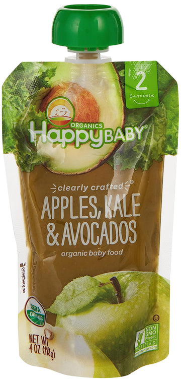 Happy Baby Happy Baby Clearly Crafted - Apples Kale And Avocados - Case Of 16 - 4 Oz(D0102H5N7Cx)