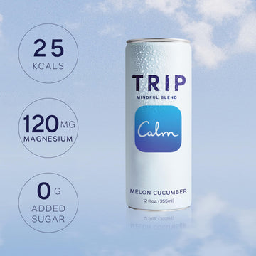 TRIP Mindful Blend Sparkling Adaptogen Seltzer, 12 Pack, 12 Oz Cans, Vegan, No Added Sugar, Variety Pack