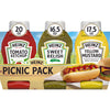 Heinz Tomato Ketchup, Sweet Relish & 100% Natural Yellow Mustard Picnic Variety Pack (12 ct Pack, 4 Packs of 3 Bottles