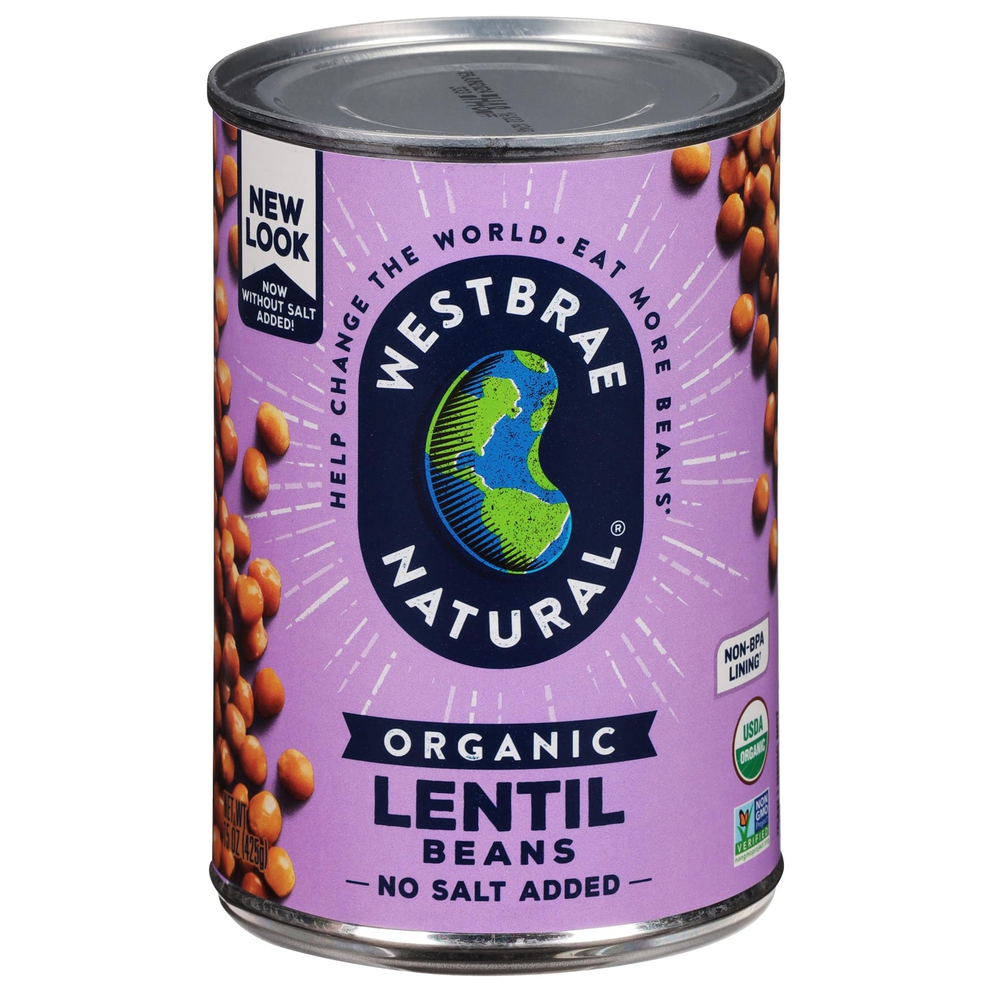 Westbrae Foods Organic Lentils Beans - Case of 12-15 oz.12