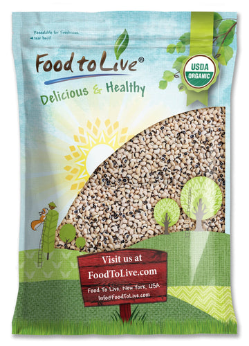 Food To Live Organic Black-Eyed Peas, 15 Pounds – Raw Dried Cow Peas, Non-Gmo, Kosher, Bulk Beans, Product Of The Usa