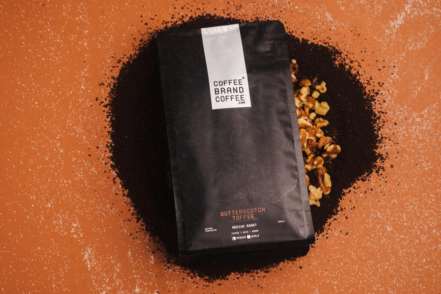 Butterscotch Toffee Coffee Brand Coffee Ground Flavored | Experience The Sweetness Of Butterscotch And Toffee Bits With Medium R