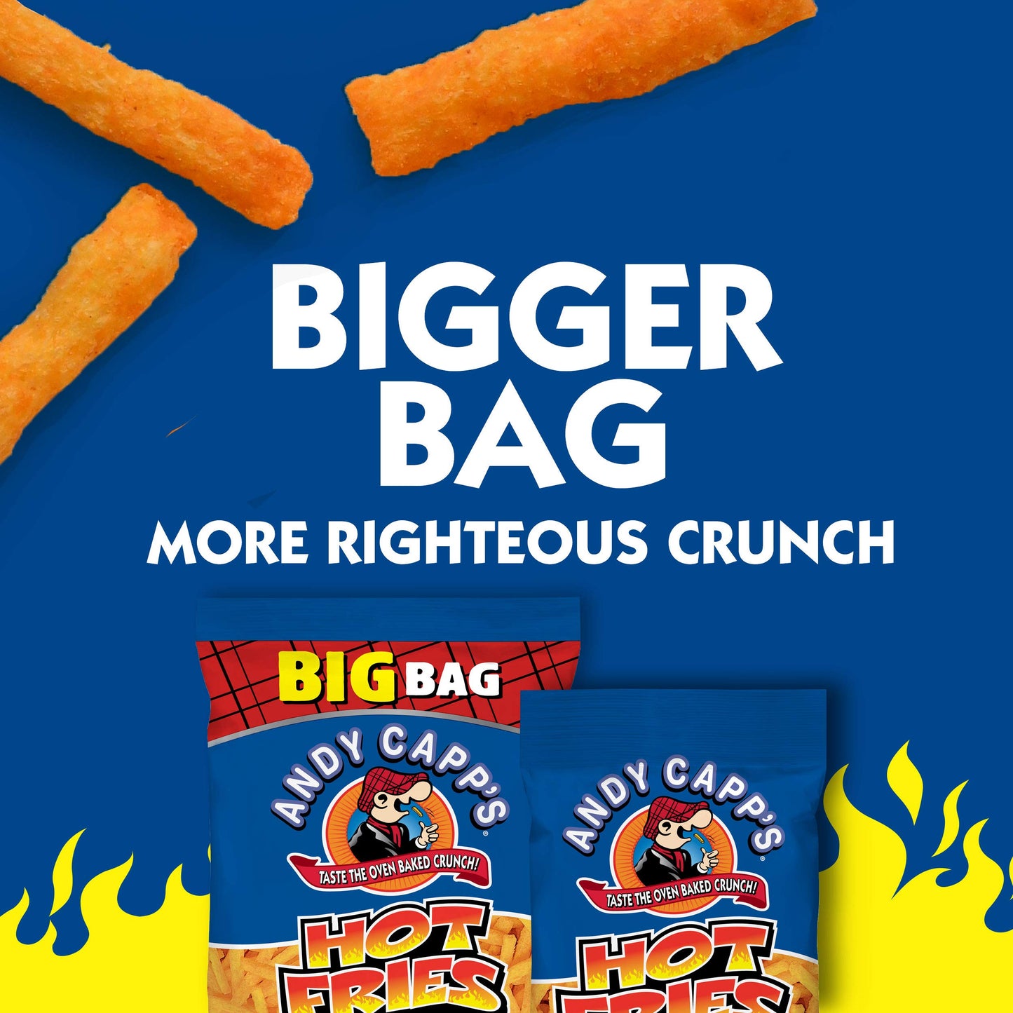 Andy Capp'S Big Bag Hot Fries, 8 Oz, 8 Pack