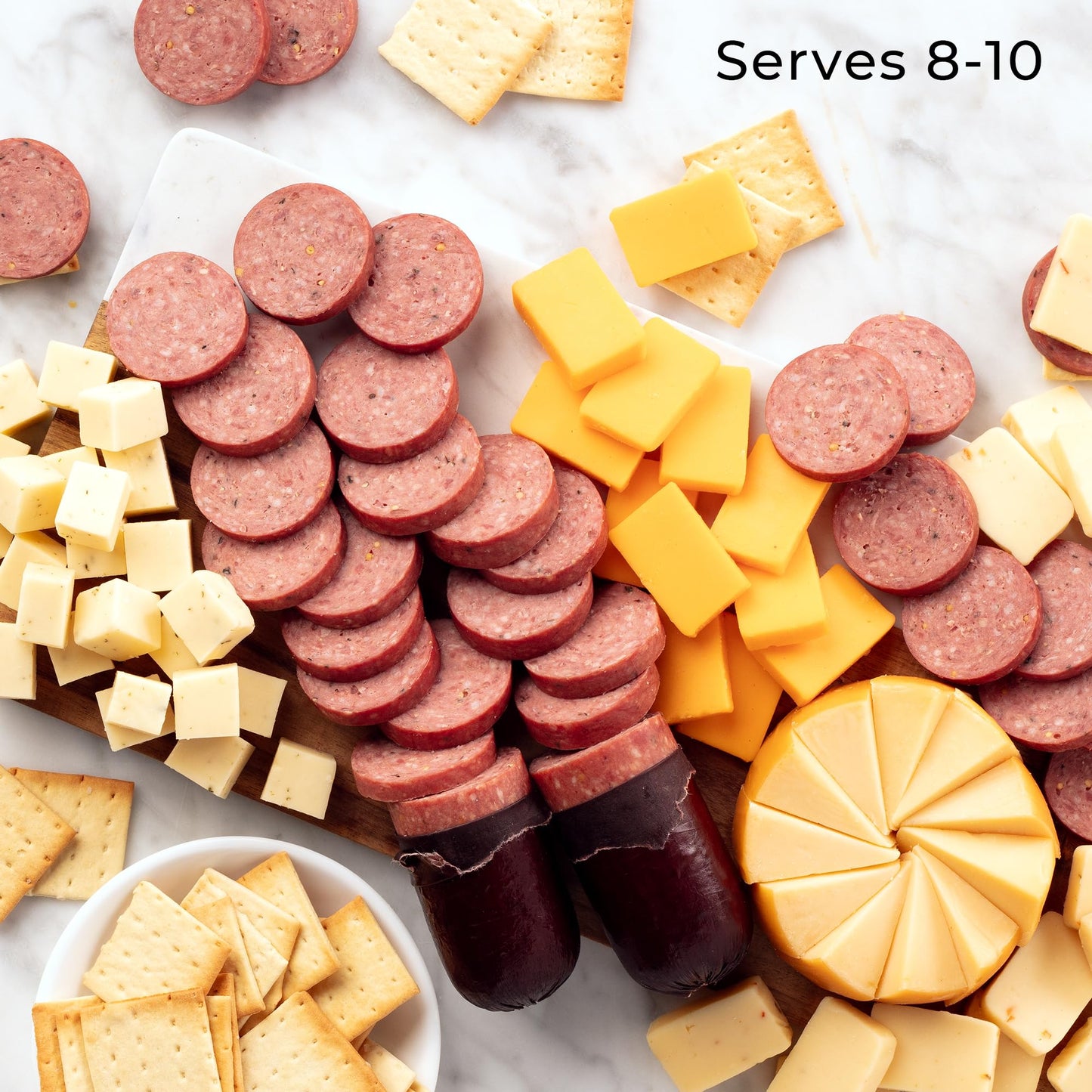 Hickory Farms Signature Beef Meat and Cheese Gift Basket (Large) - Box Set | Charcuterie Board Food | Summer Sausage | Fathers