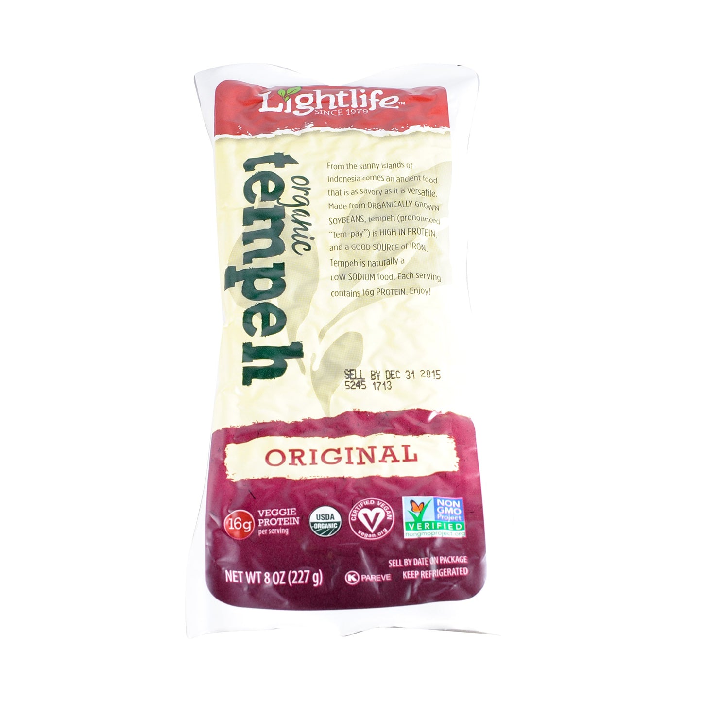 Lightlife, Organic Soy Tempeh, 8 Ounce