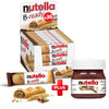 B-Ready Crispy Wafer Bars - 36 Count + Bonus Mini Glass Jar (0.88 oz) - Delicious Nutella Spread with Hazelnut and Cocoa - Perfe